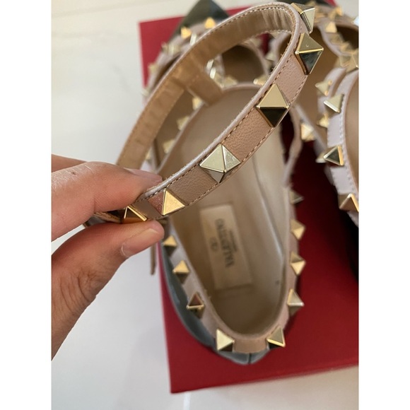 VALENTINO Patent Rockstud Caged Ballet Flat (39.5) - Picture 5 of 7